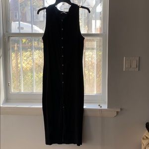 Zara black ribbed dress
